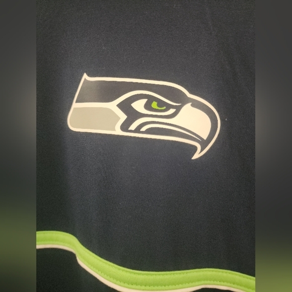 NFL Team Apparel Seattle Seahawks 1/4 Quarter Zip Pullover Jacket Men's Size XL - Picture 2 of 4